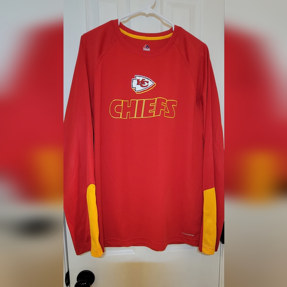 Kansas City Chiefs Red Long Sleeve Shirt Mens Large